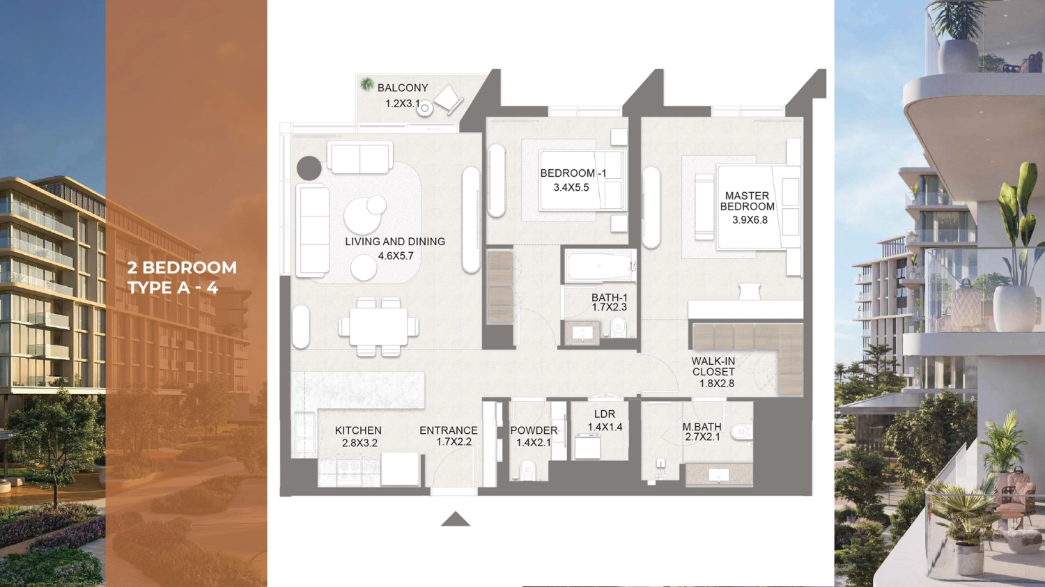 2 BR - Type A